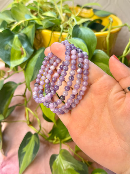 6MM Lepidolite bracelet