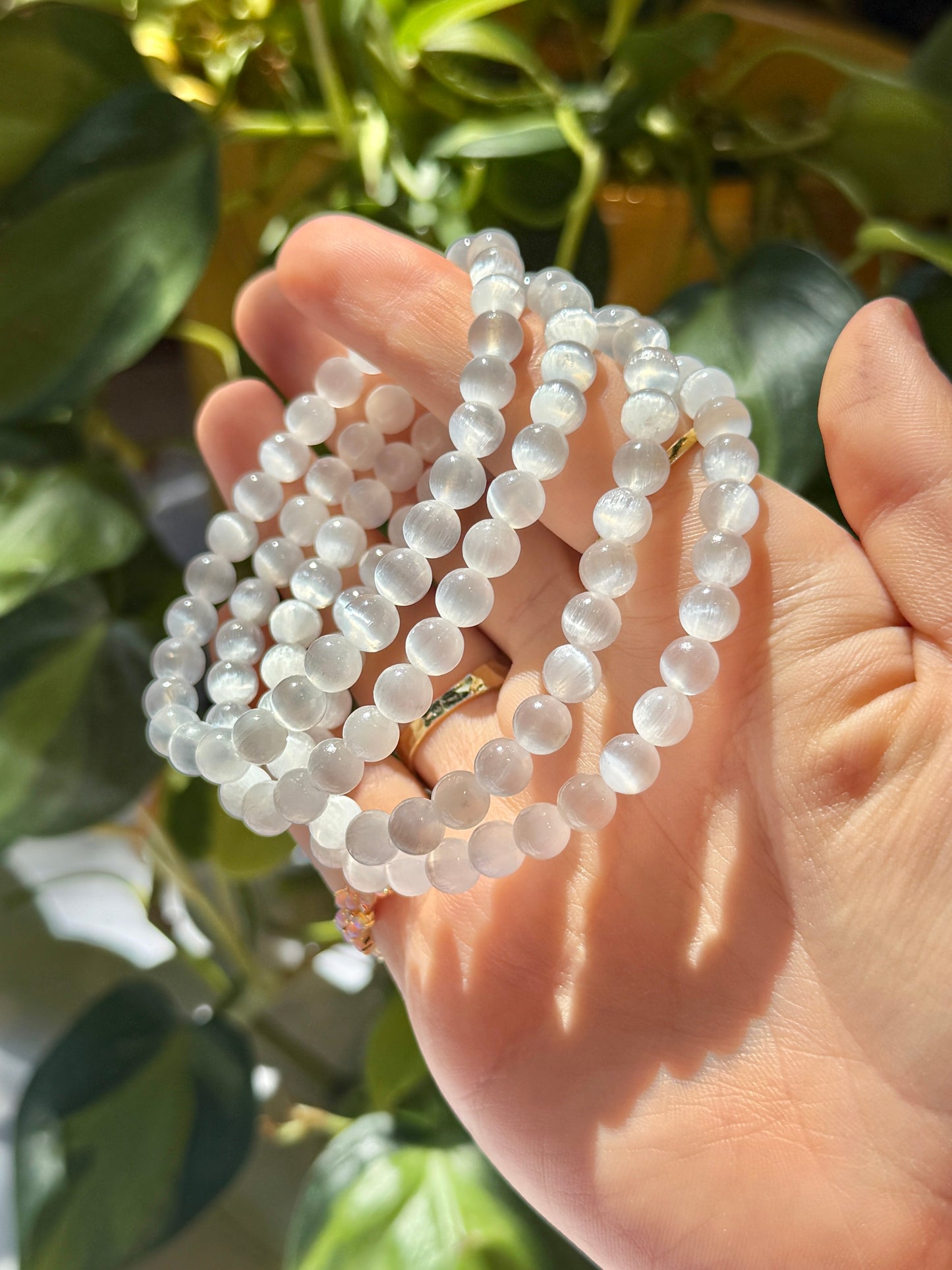 6MM Satin Spar bracelet