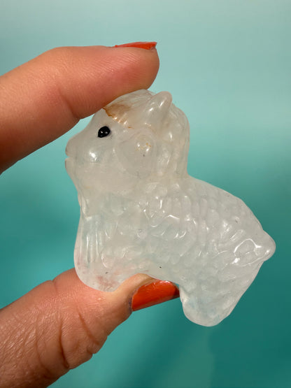 Quartz & hematite highland cow