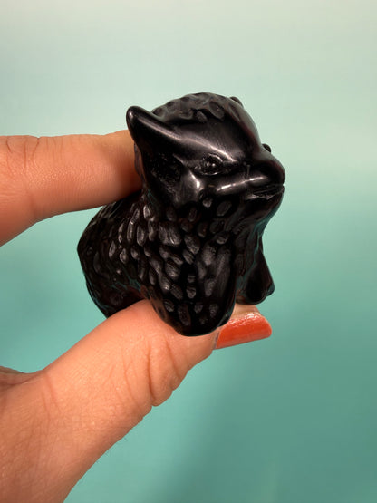 Black obsidian Highland cow