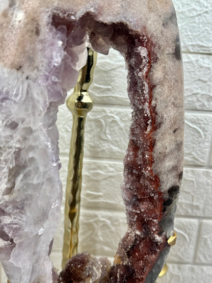 XL green/red/purple amethyst portal from Brazil
