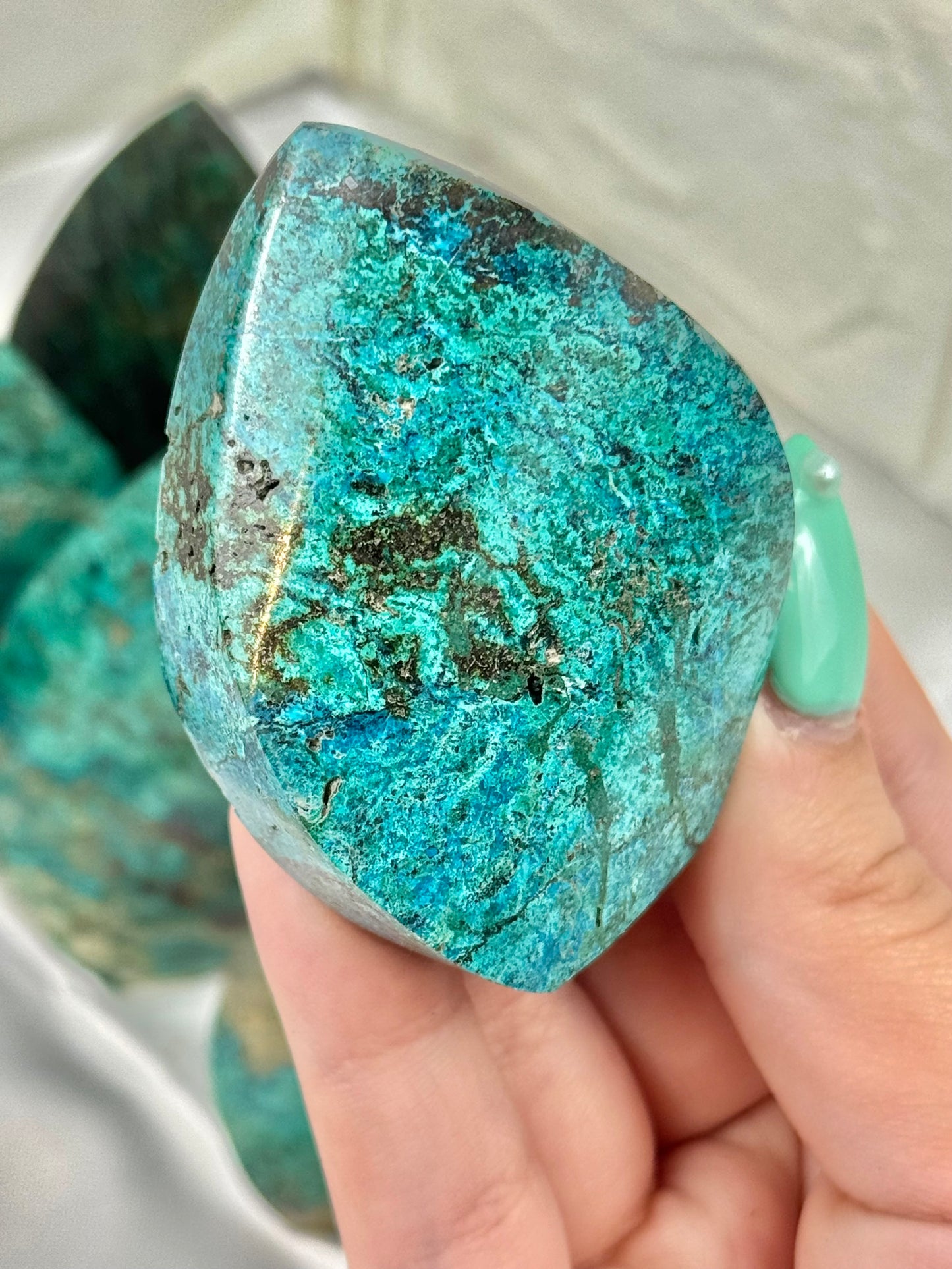 1 gorgeous chrysocolla flame from Peru