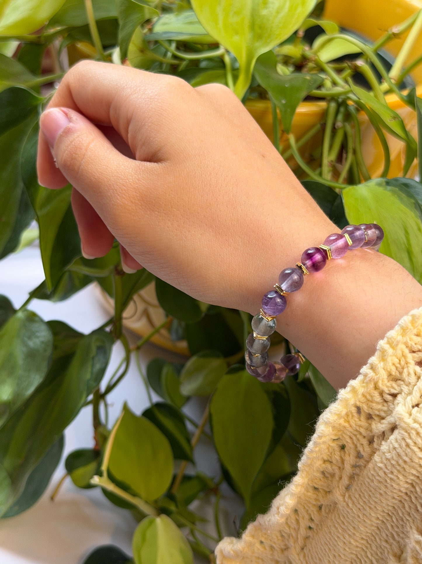 8MM Rainbow Fluorite bracelet