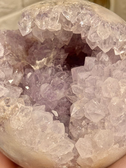 Amazing XL pink/purple amethyst sphere from Brazil