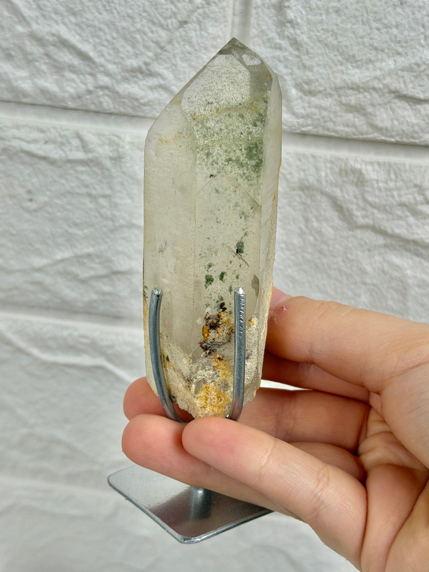 You pick! Black phantom quartz on stands from Brazil