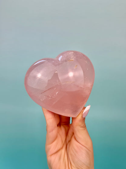 1 juicy rose quartz heart