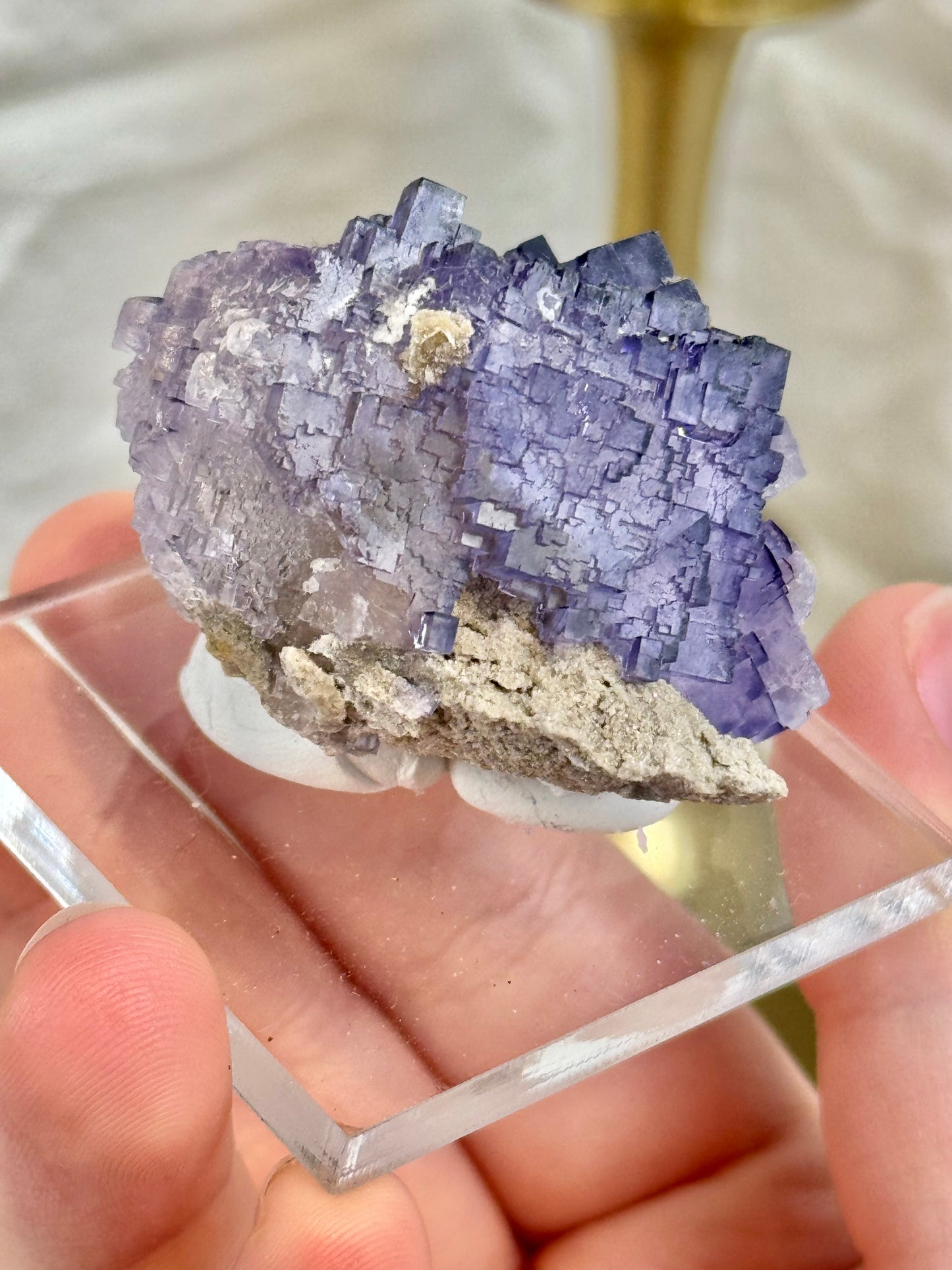 Incredible deep purple fluorite from the Tule mine in Mexico A