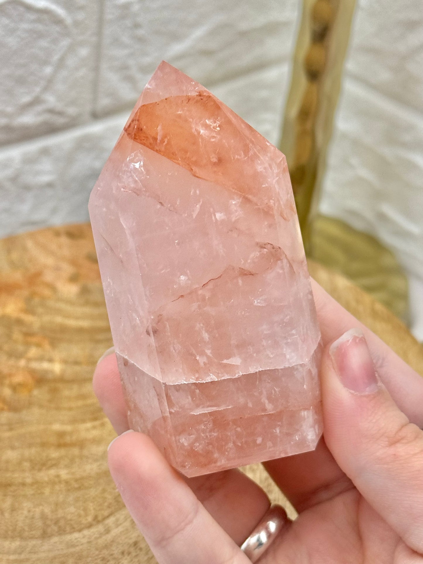 You pick! Rose quartz x fire quartz towers from Brazil (natural imperfections)