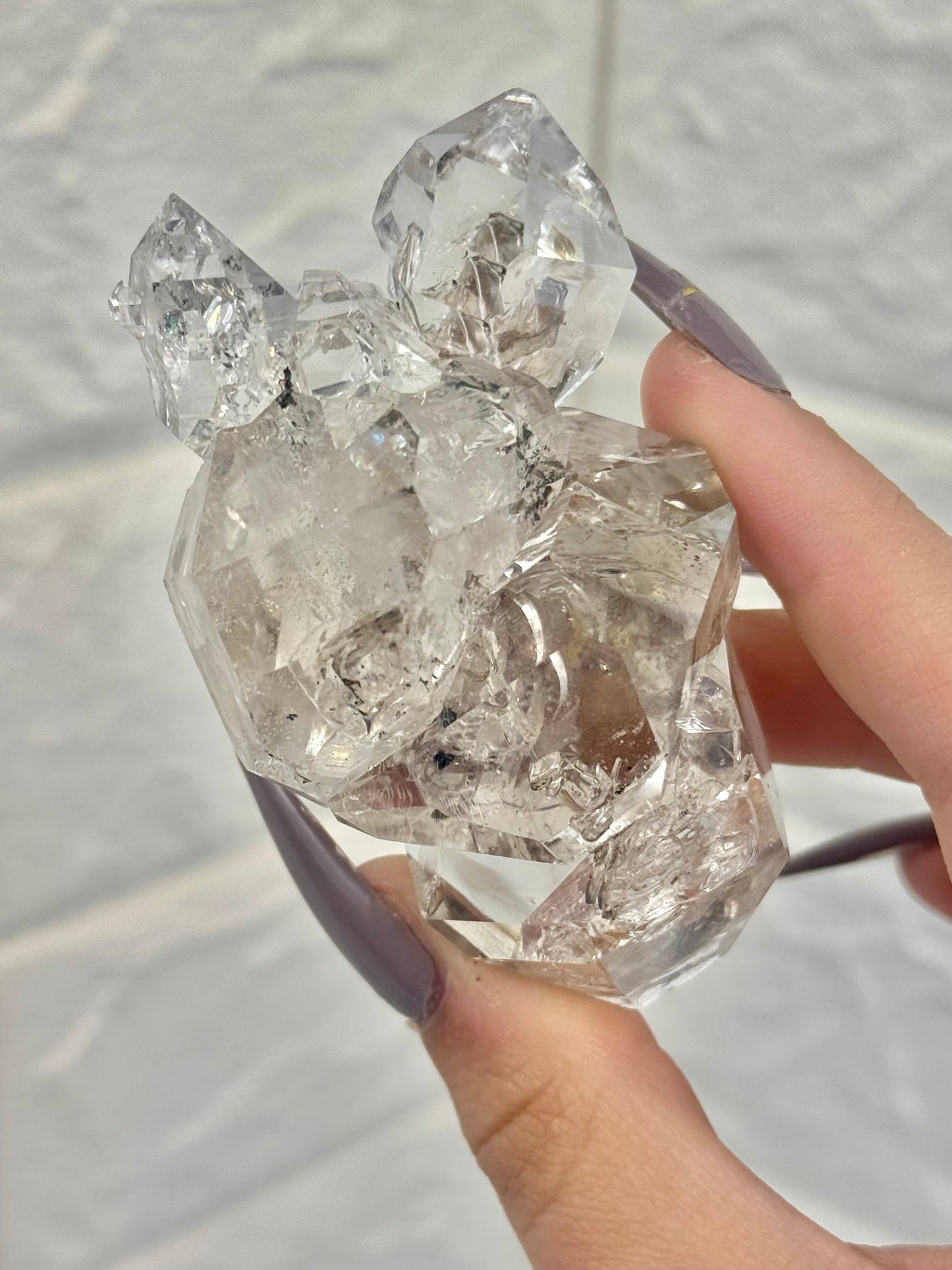 High-grade Herkimer Diamond chain from New York