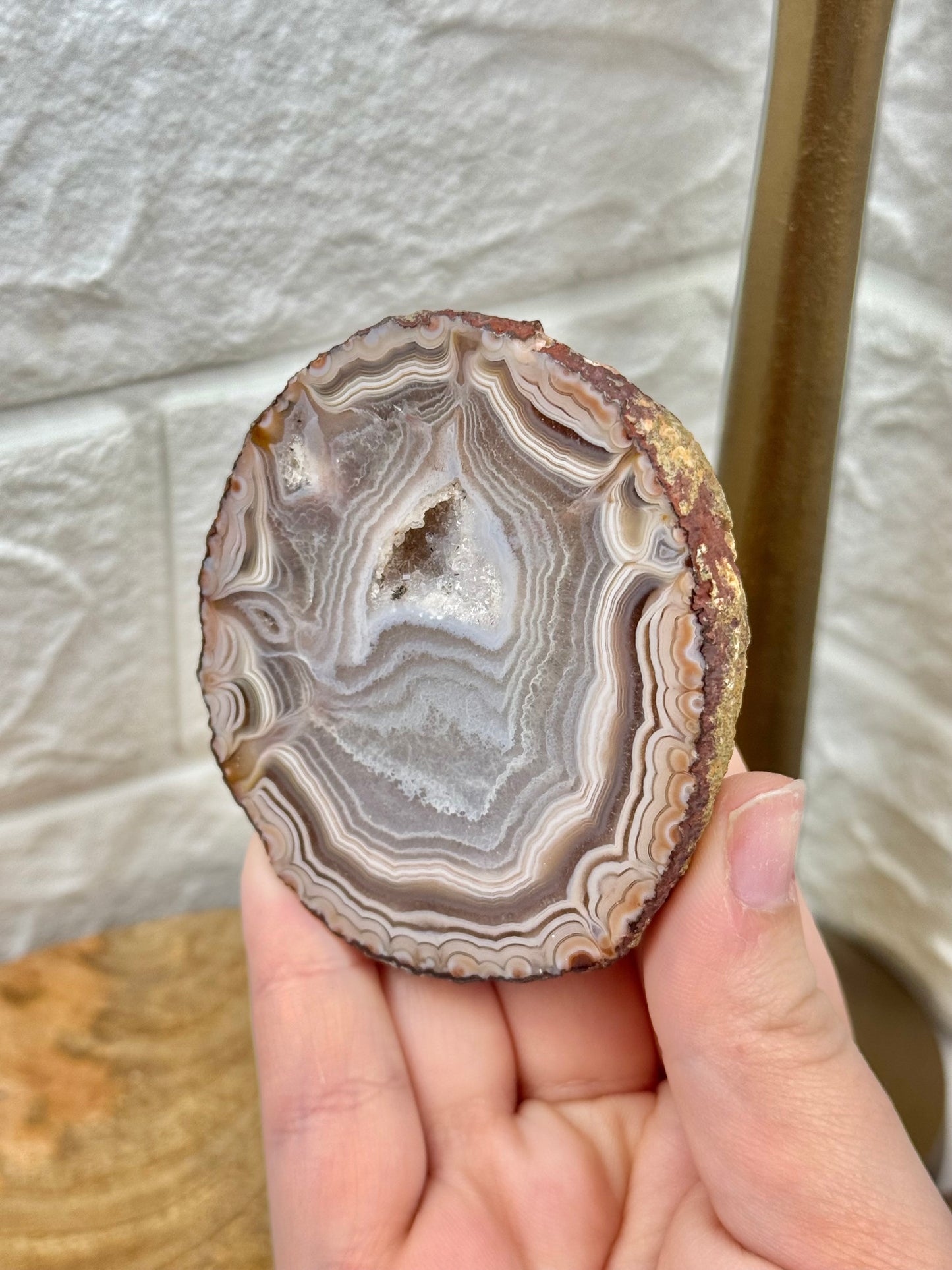 Stunning angelic Zhanguo agate half from China B