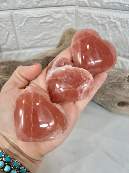 1 juicy strawberry calcite heart