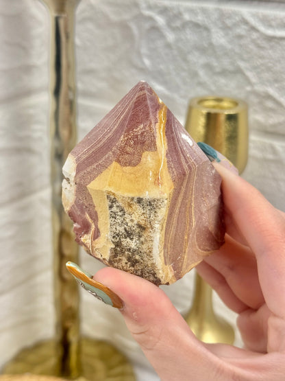 You pick! Polychrome jasper top polished point