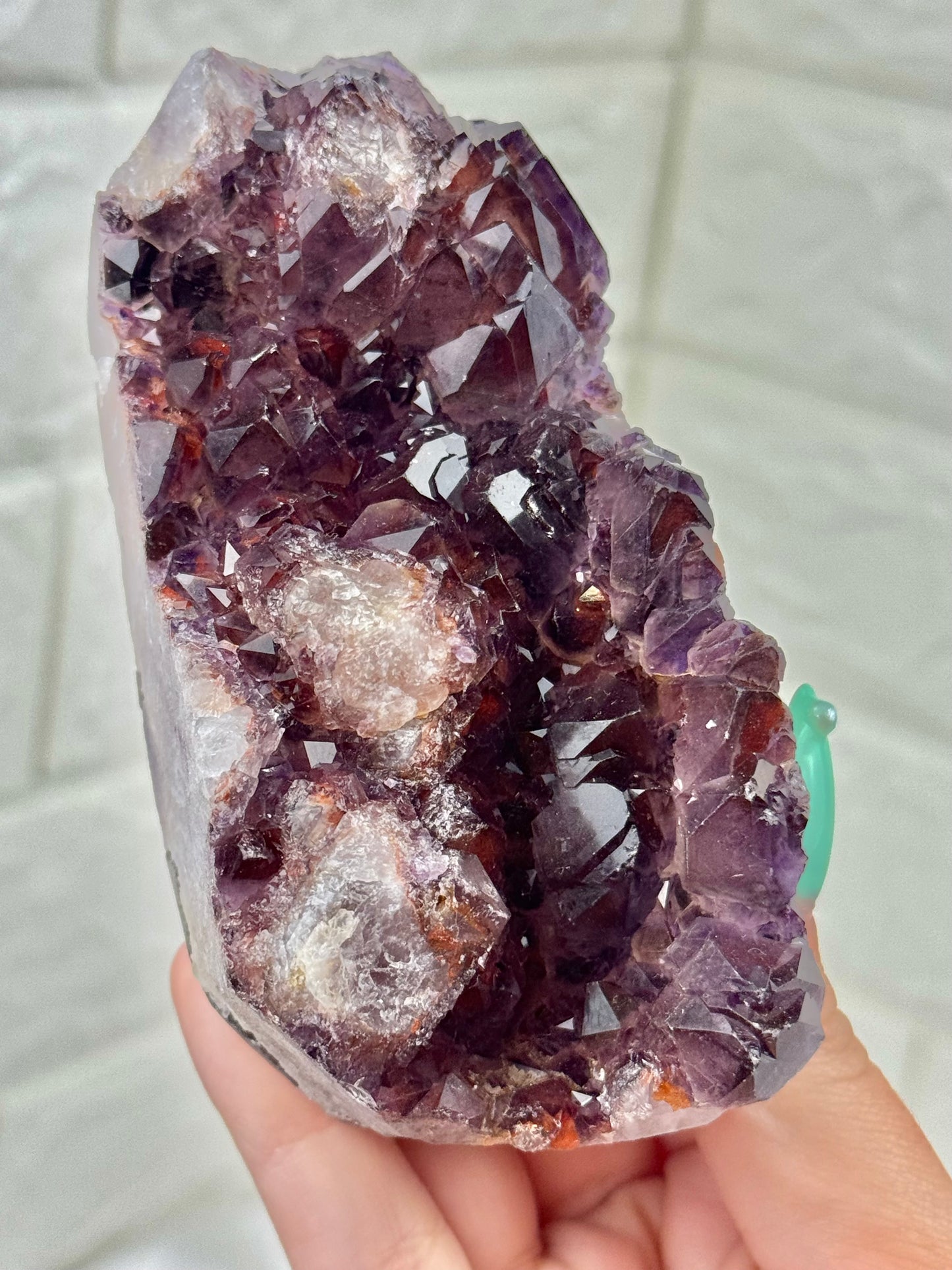 Incredible elestial hematite amethyst from India
