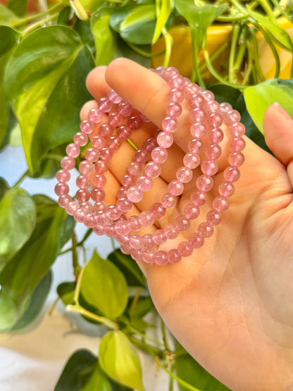 6MM Strawberry Quartz bracelet
