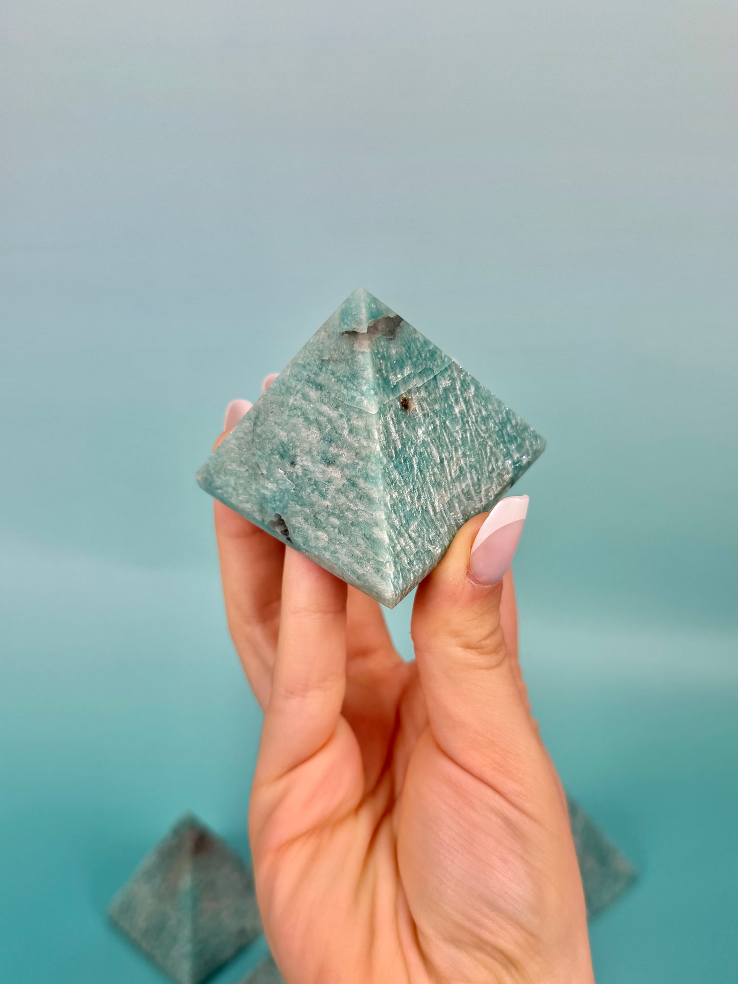 1 amazonite x smoky quartz pyramid