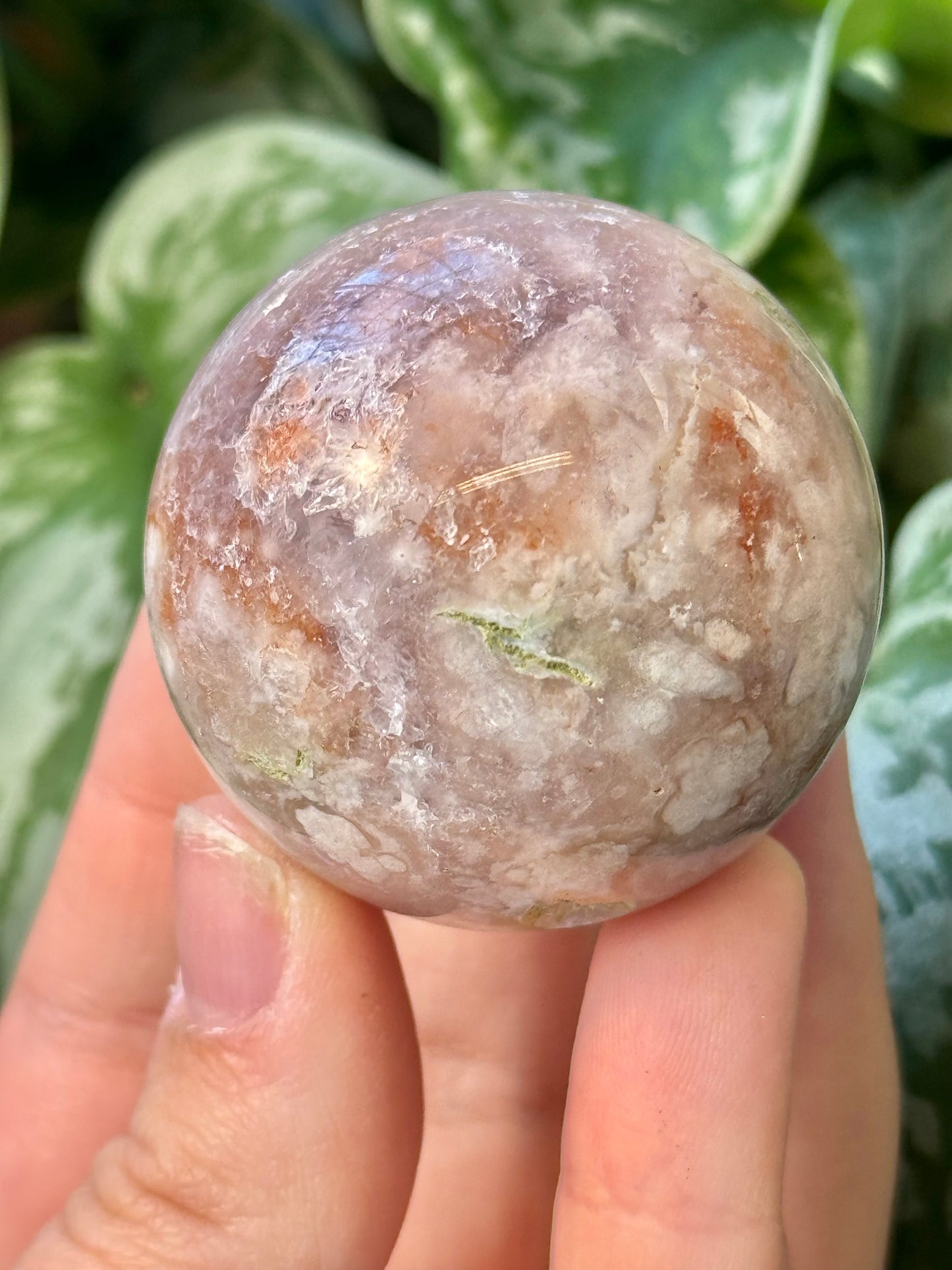 You pick! Stunning flower agate sphere