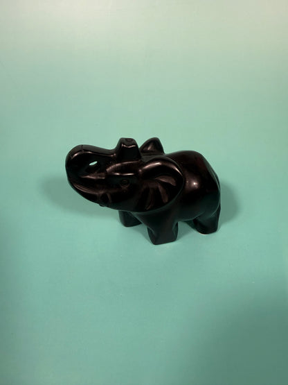 Black obsidian Elephant