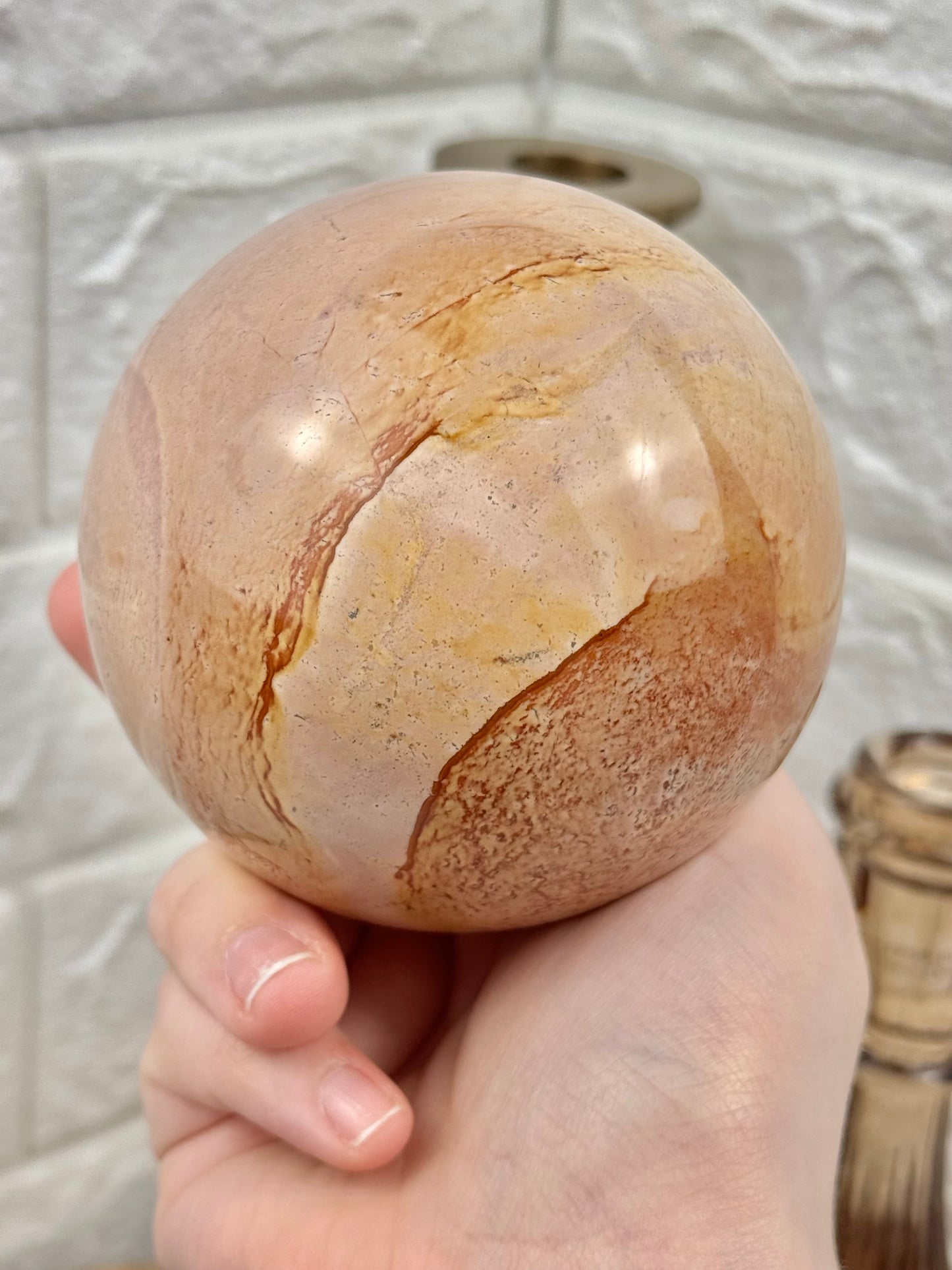 LG stunning polychrome jasper sphere