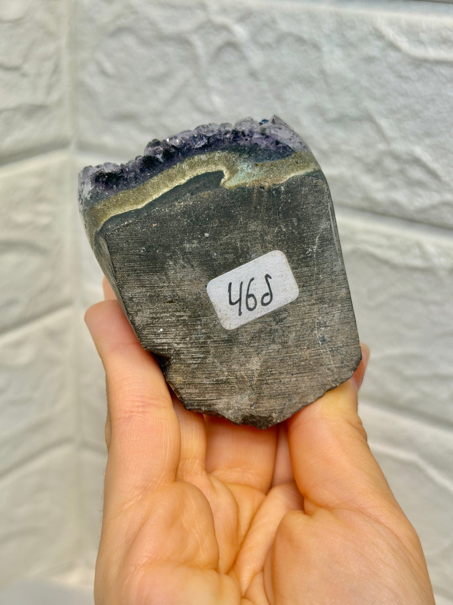 Gorgeous Uruguay amethyst with calcite D