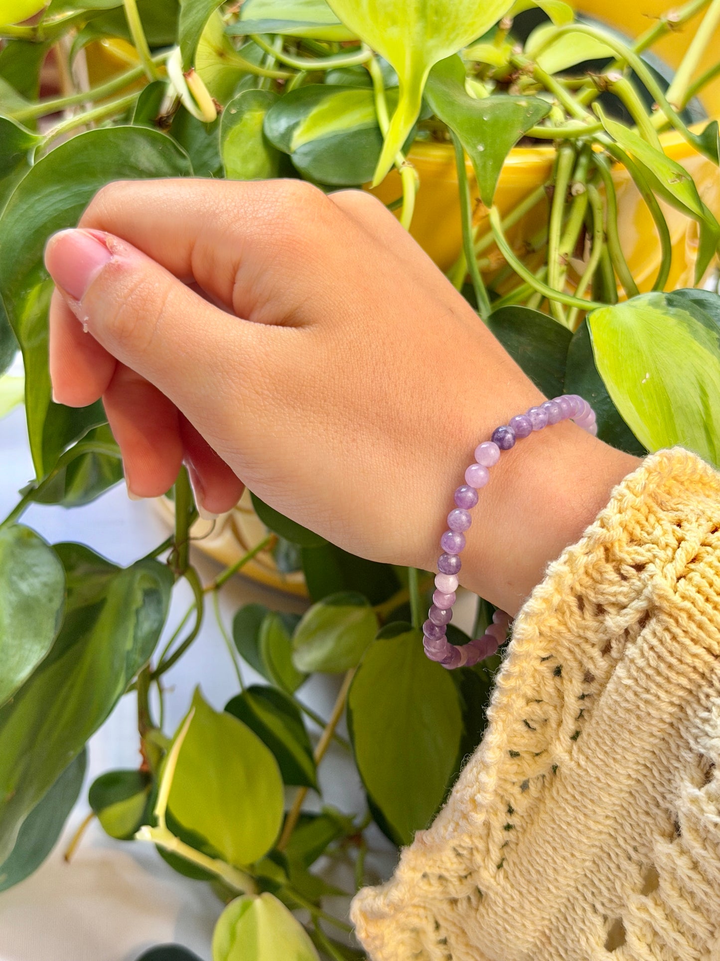 4MM Lepidolite bracelet