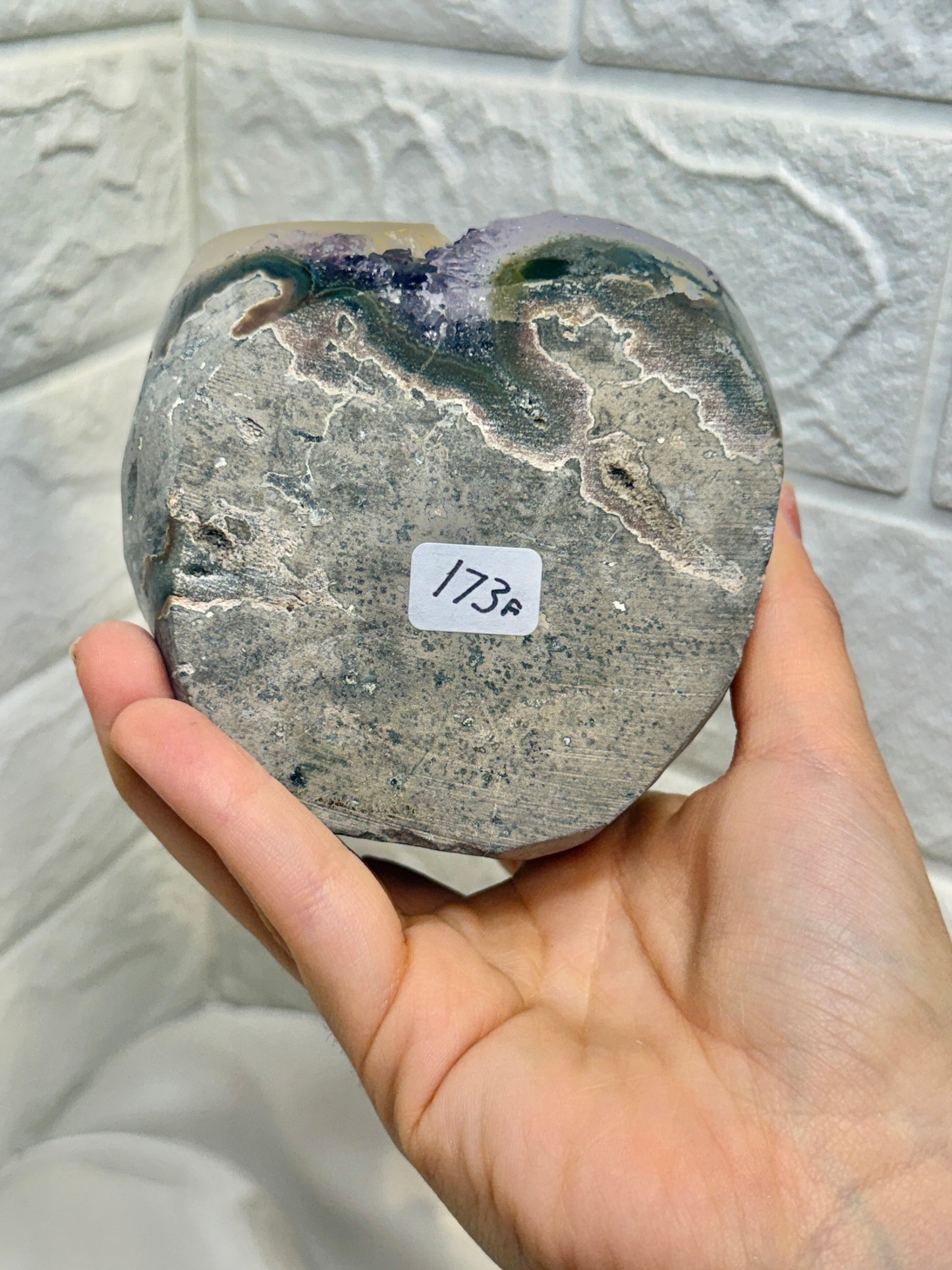 Amazing deep purple Uruguay amethyst with calcite R