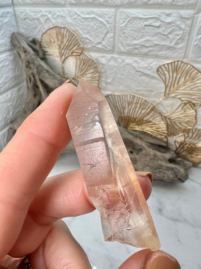 1 SM pink lemurian quartz point from Brazil