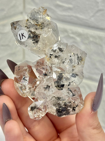 High-grade Herkimer Diamond chain from New York