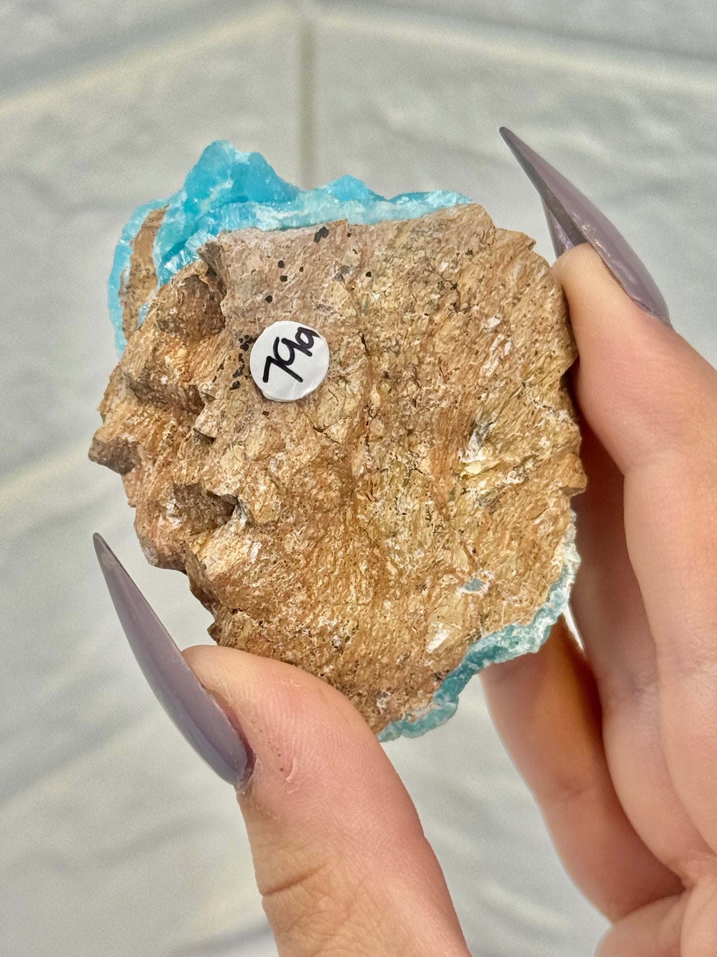 Stunning blue hemimorphite from the DRC
