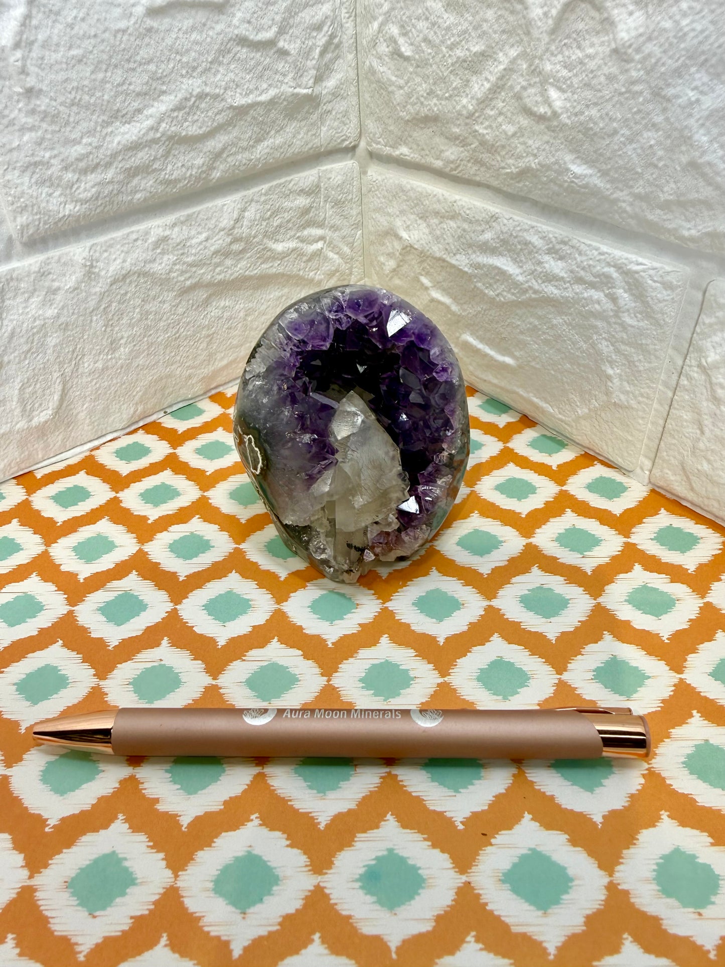 Dark Purple Uruguayan Amethyst with Calcite L