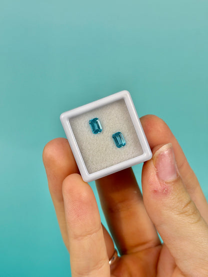 Gem cut blue apatite from Afghanistan