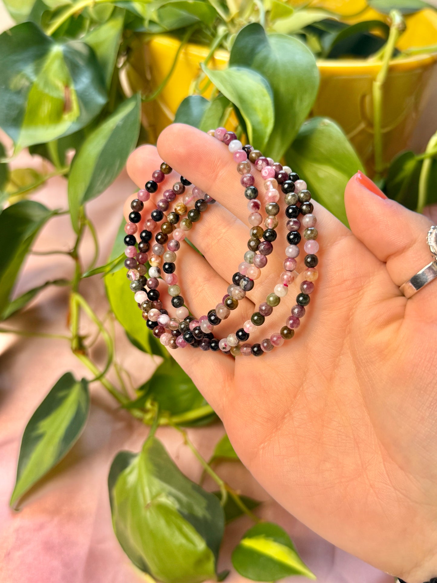 4MM Mulit Color-Tourmaline bracelet