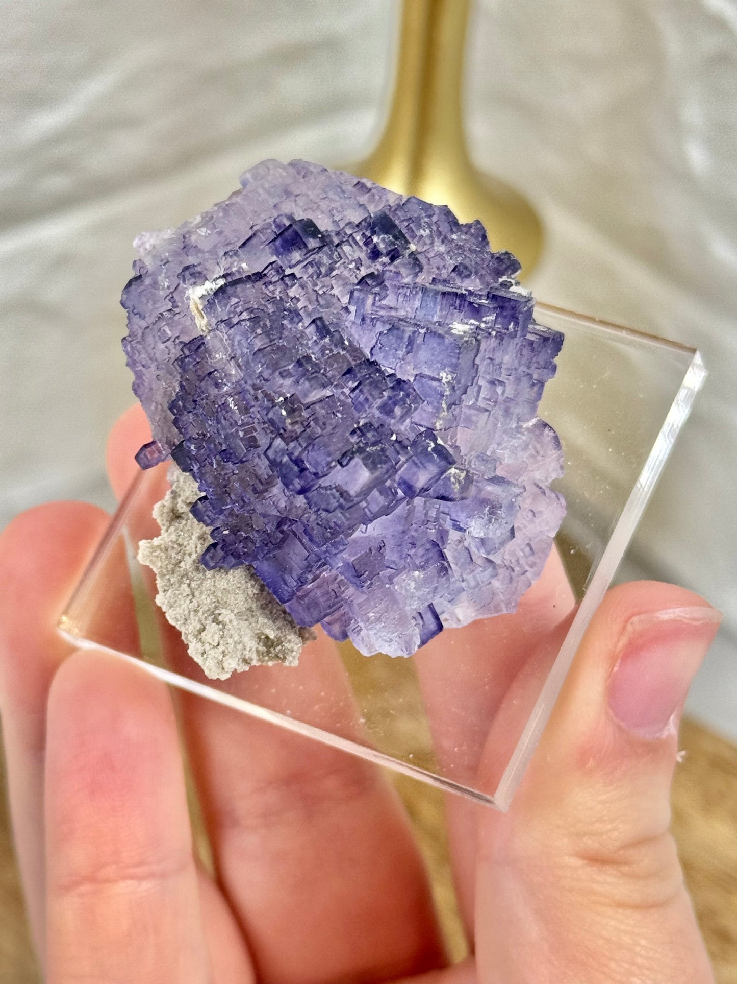 Incredible deep purple fluorite from the Tule mine in Mexico A