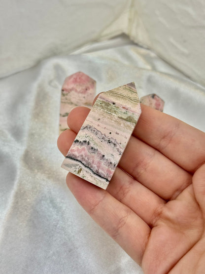 1 rhodonite tower from Peru