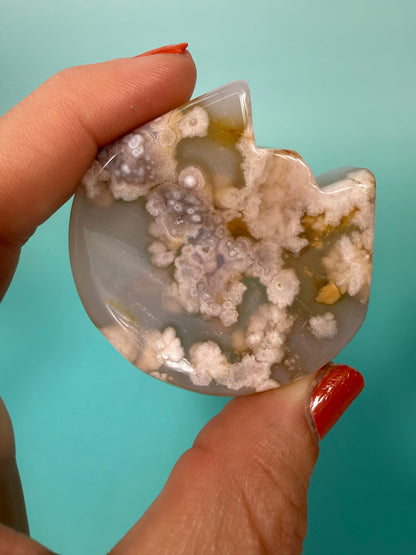 Flower agate small cat dish