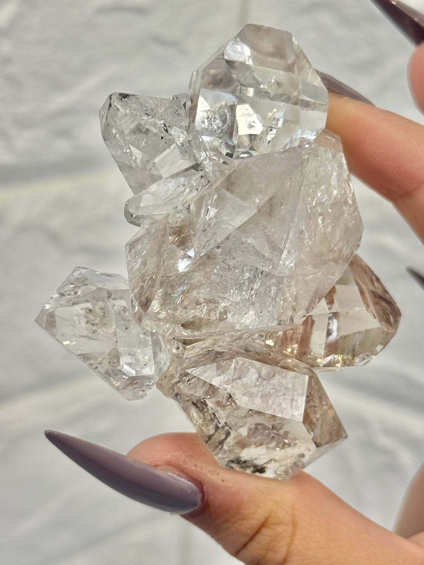 High-grade Herkimer Diamond chain from New York