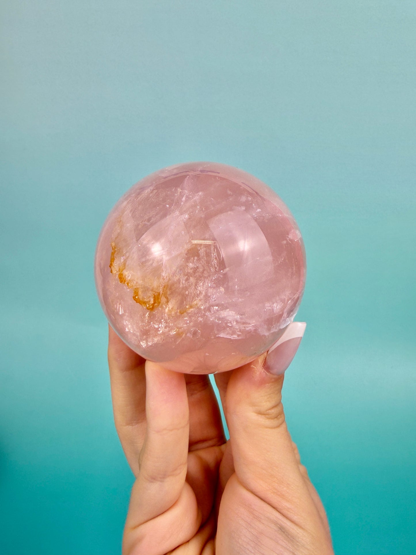 You pick! Gorgeous flashy rose quartz spheres