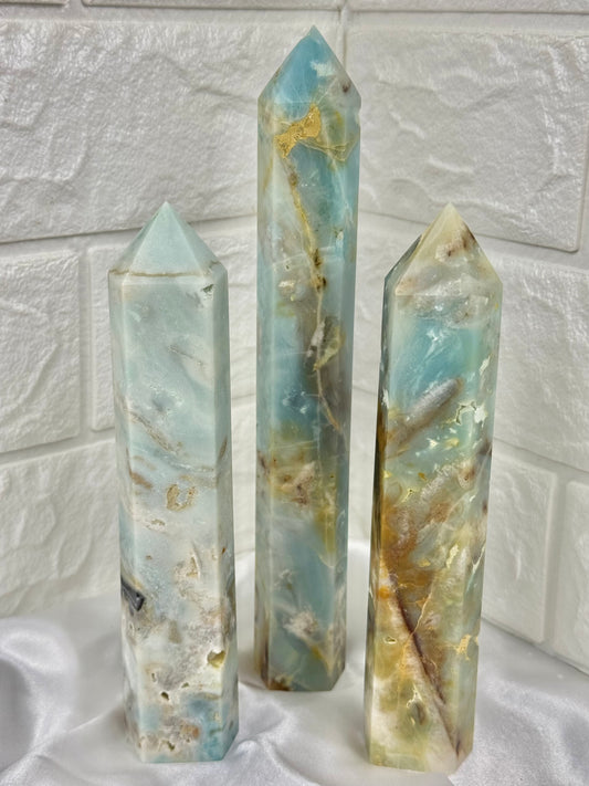 You pick! Blue sky quartz towers