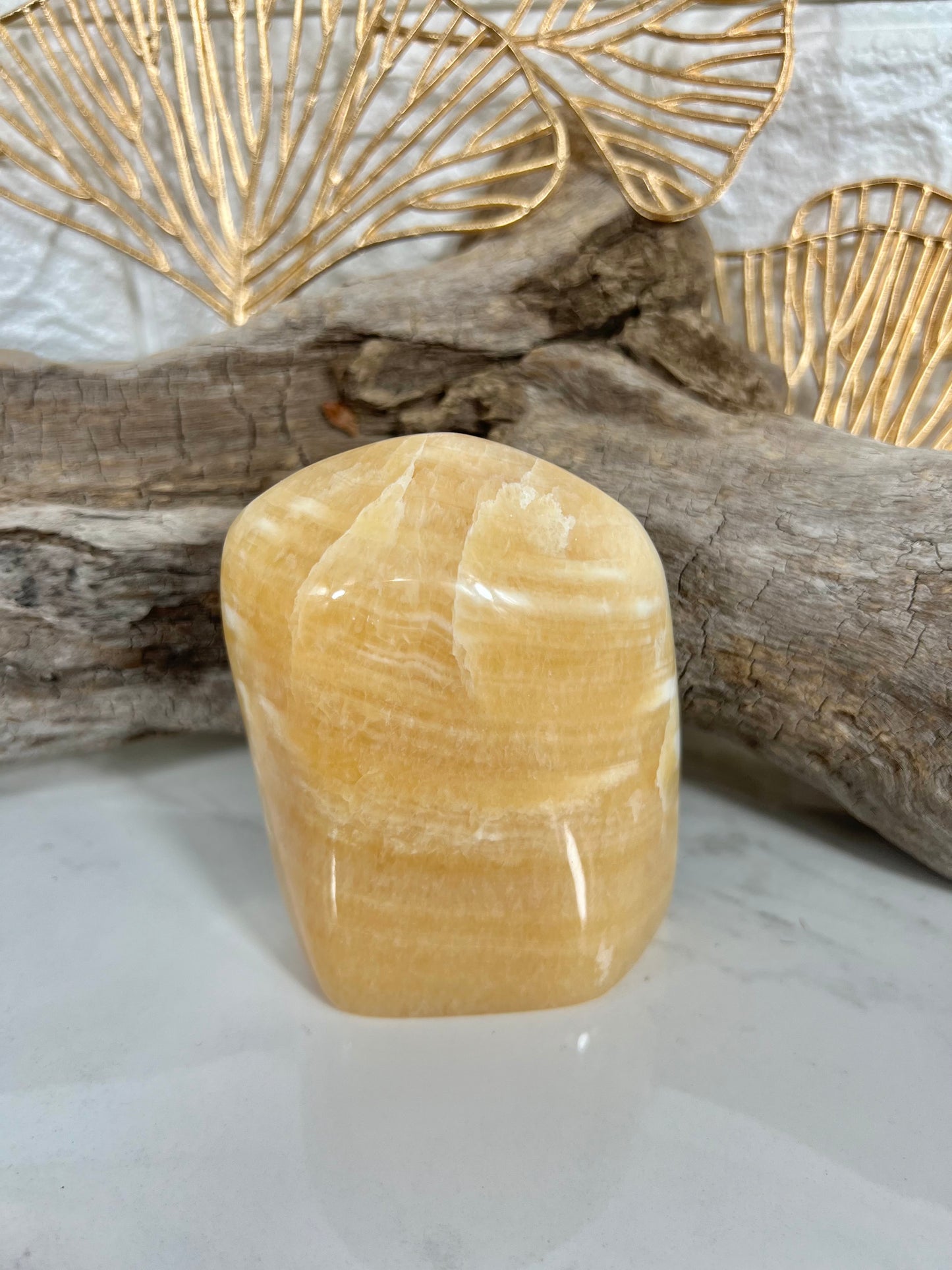 Banded Orange calcite Freeform