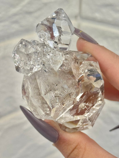 High-grade Herkimer Diamond chain from New York