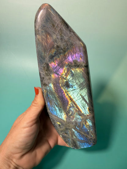 Incredible “unicorn” flash labradorite Freeform B