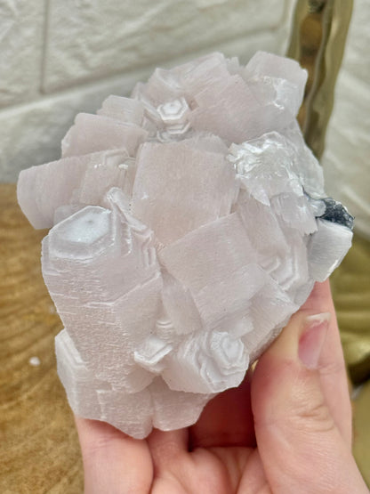 AAA pink coin calcite specimen from China (UV REACTIVE)