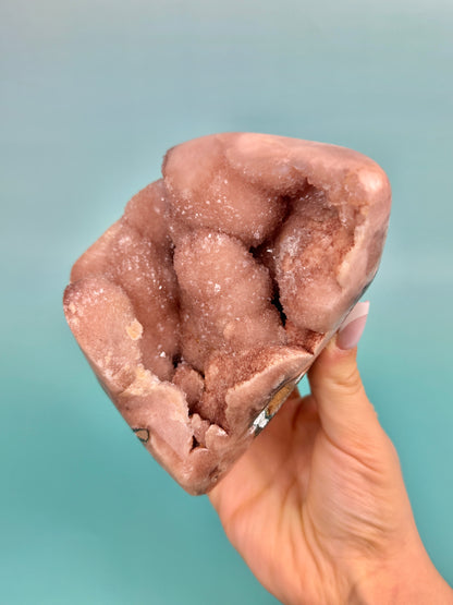 Beautiful velvety pink amethyst Freeform from Brazil