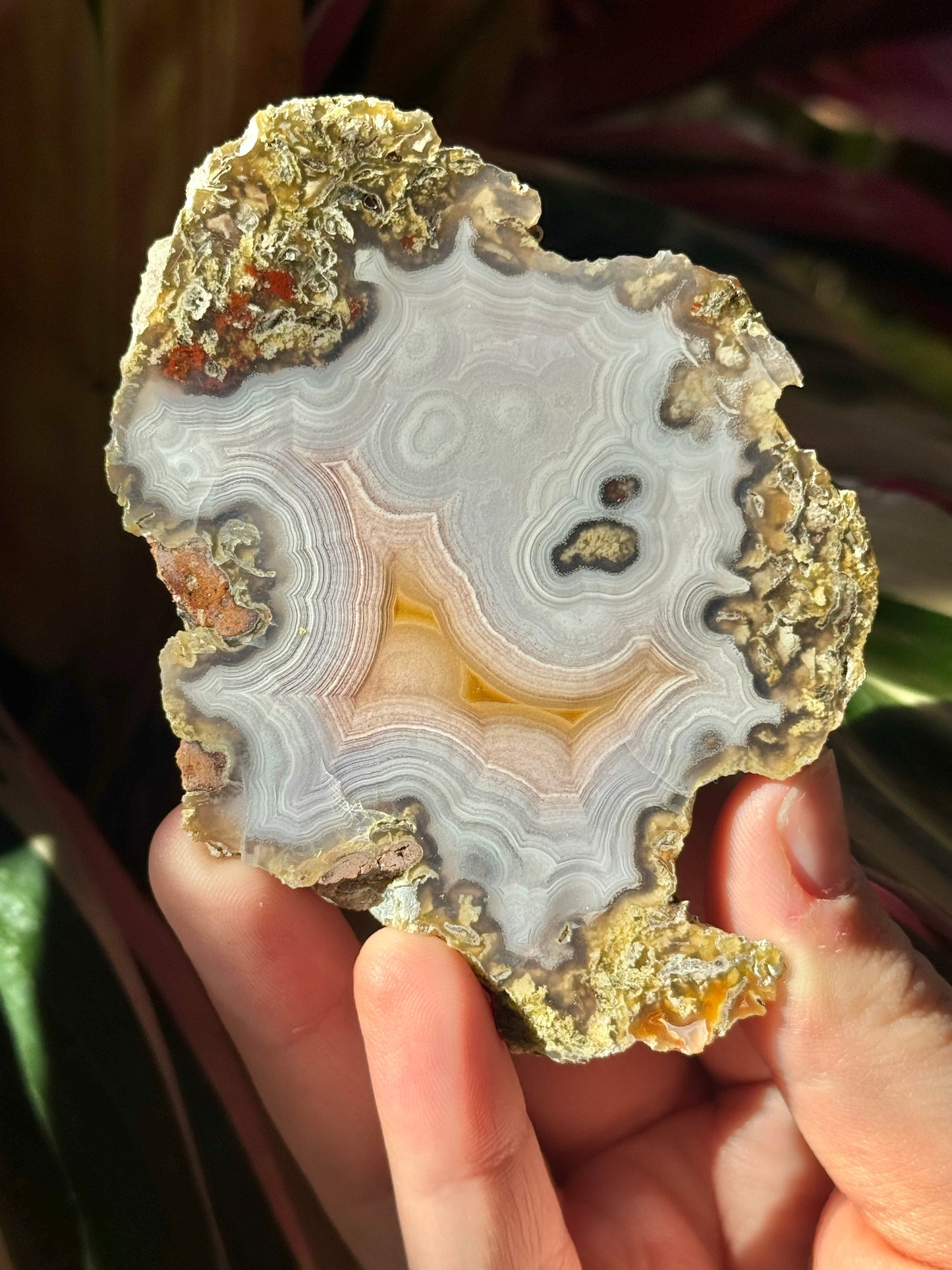 White/orange laguna agate B