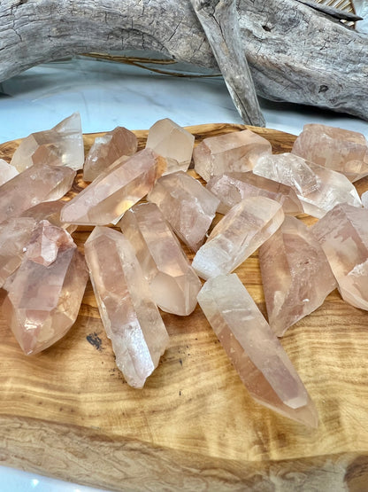 1 MED pink lemurian quartz point from Brazil