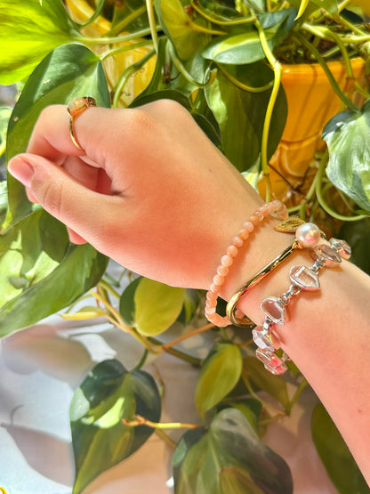 4MM Peach Moonstone bracelet