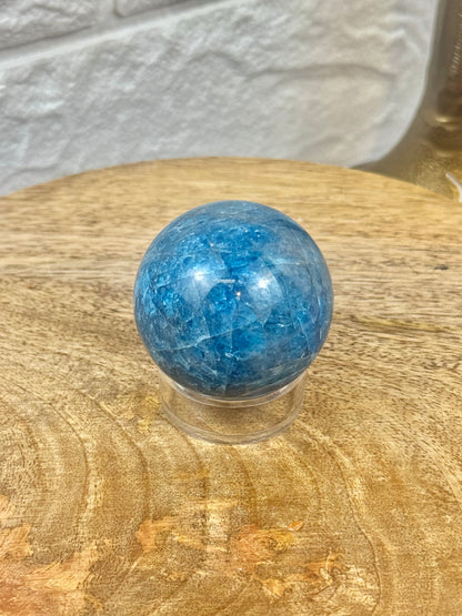 Deep blue apatite sphere