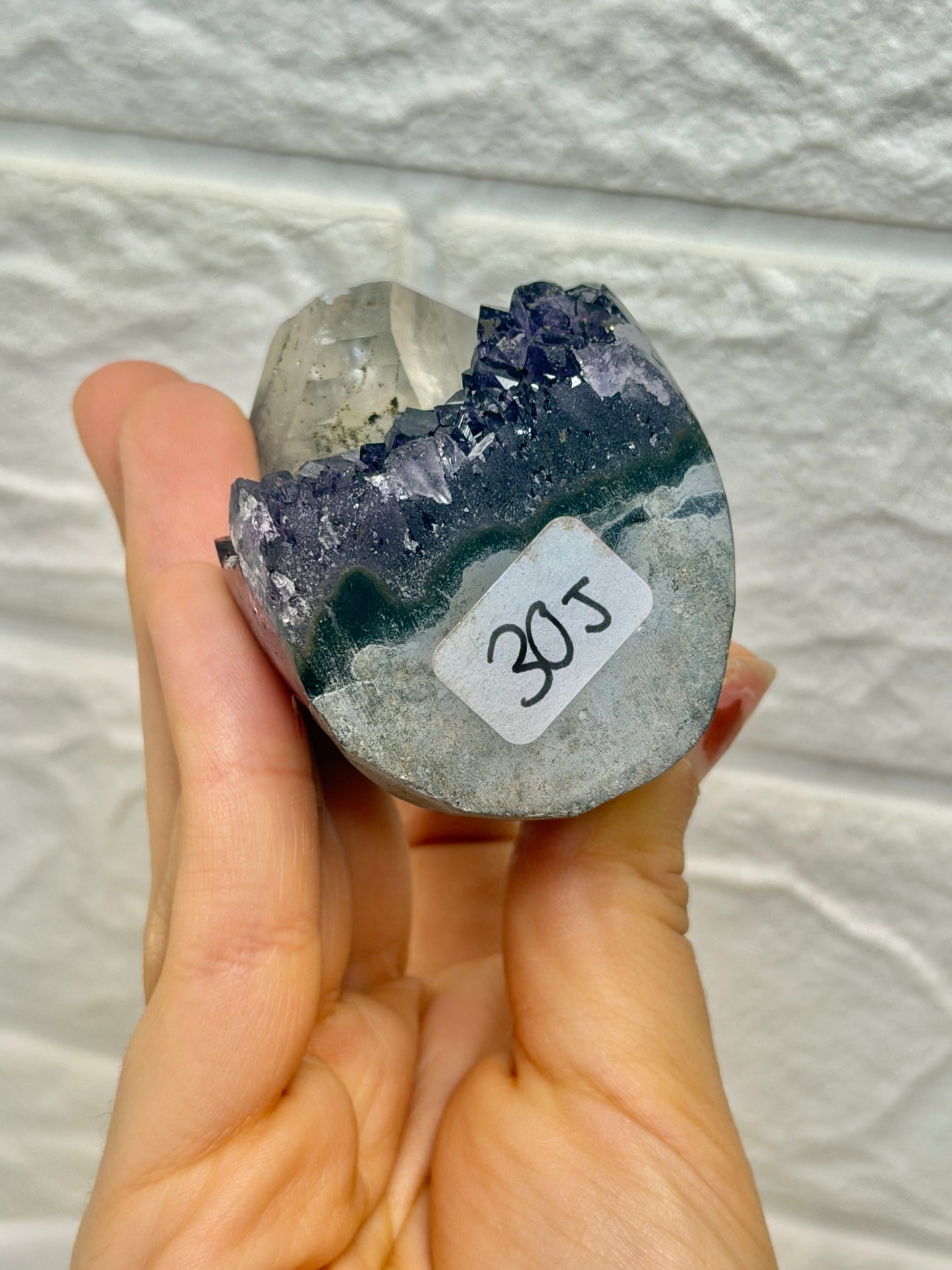 Stunning purple Uruguay amethyst with calcite J