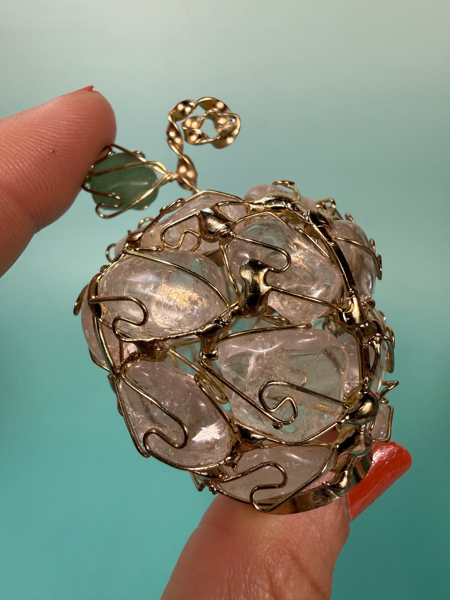 MED quartz wire wrapped apple