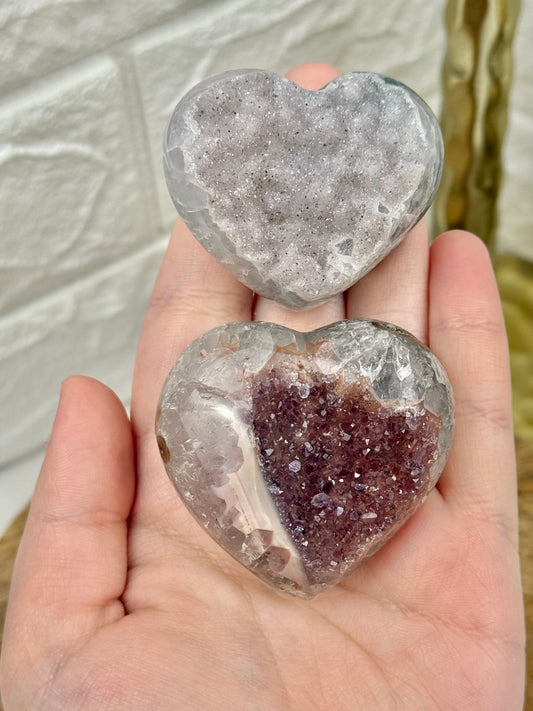 You pick! Amethyst hearts from Brazil