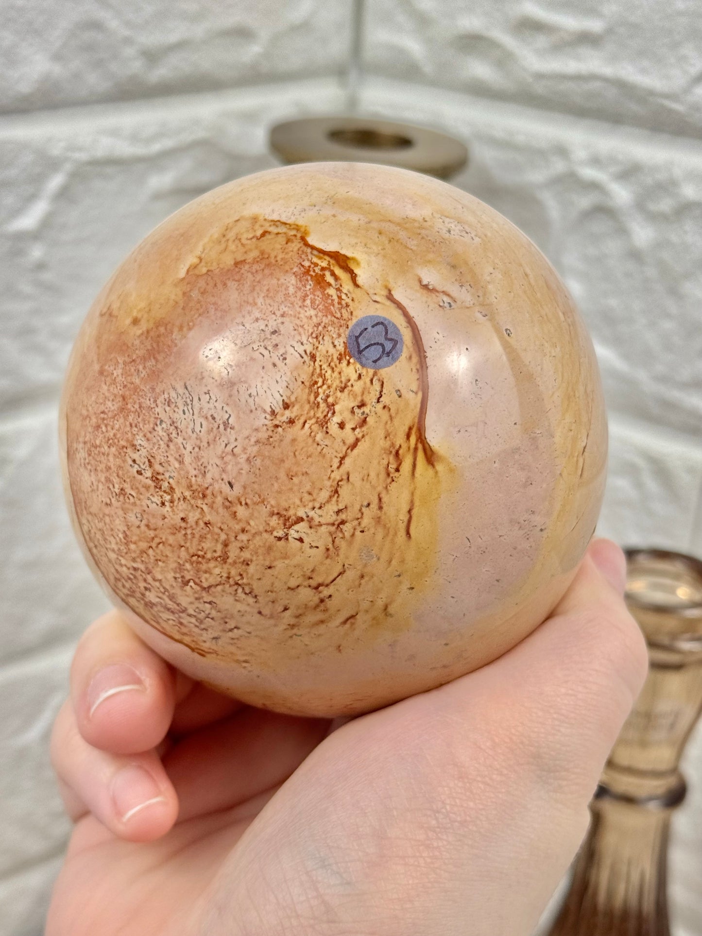 LG stunning polychrome jasper sphere